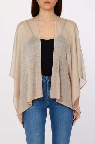 Prosojen pončo s svetlečimi lurex vlakni