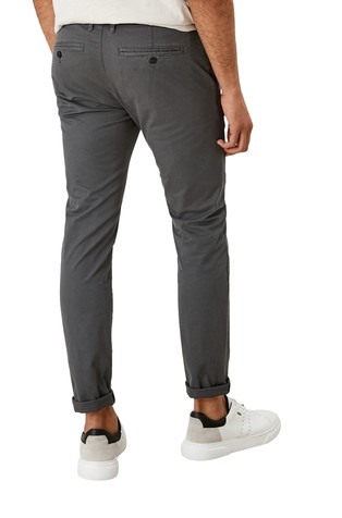 S.OLIVER Slim fit bombažne chino hlače Siva - Gray 2