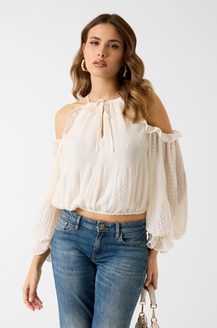 Open shoulder blouse