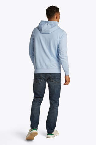 TOMMY HILFIGER Pulover s kapuco in vezeno logo zastavico Modra - Light Blue 2