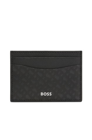 Monogrammed card holder with printed logo