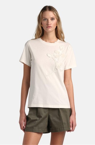 Sequin-embellished T-shirt