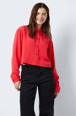 NOISY MAY NMKARO cropped shirt Dark Rose 5