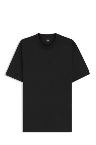 Regular-fit T-shirt in a mercerised cotton blend