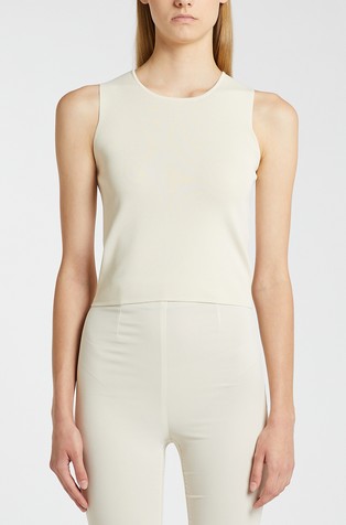 Monochrome viscose blend tank top