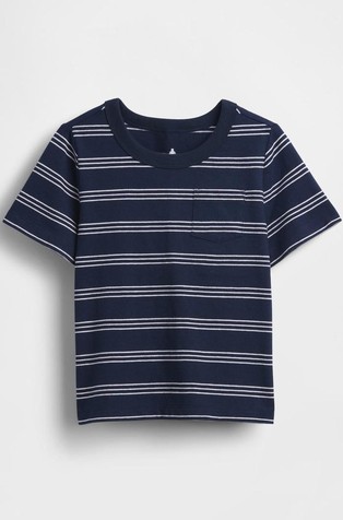 Majica s kratkimi rokavi in žepom za malčke