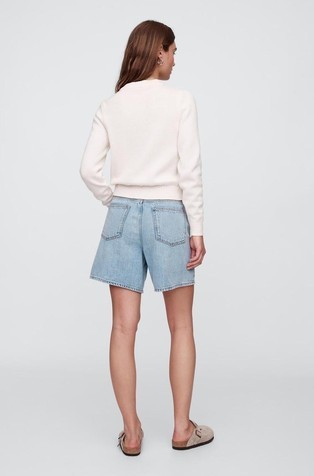 GAP Ženske denim kratke hlače z zatezno vrvico Modra - Light Wash 4