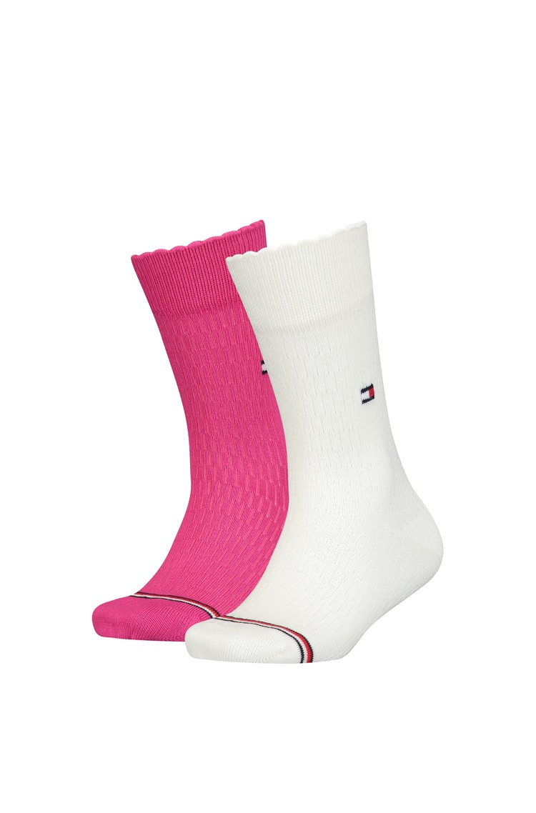 TOMMY HILFIGER Paket 2 parov nogavic Večbarvna - Multi/Pink/White 