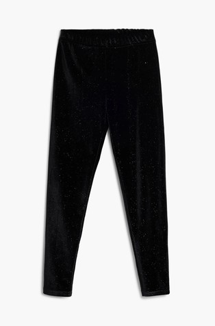 Shiny velvet leggings