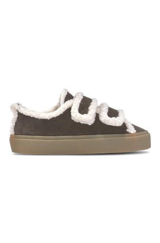 Shearling Low Suede Sneakers
