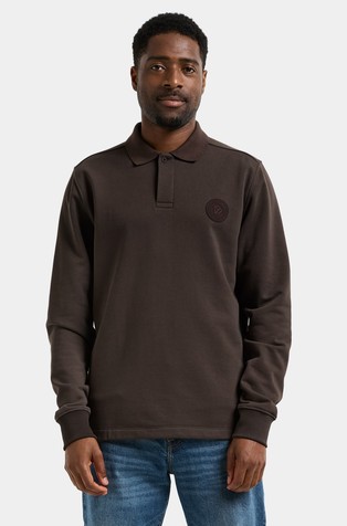 Noel Long-sleeved Polo in Organic Cotton-blend