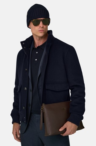 Jacket Bomber in Wool Cashmere