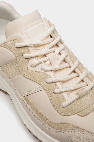 BALLY Usnjene superge Bež - Ivory/Champagne 5
