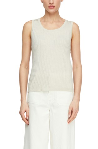 Pletena majica brez rokavov iz svetleče preje