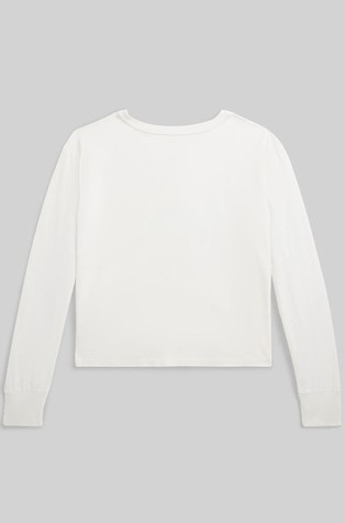 RALPH LAUREN Printed Jersey Long-sleeve Tee Deckwash White 2