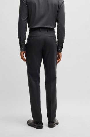 HUGO BOSS Slim-fit suit in a micro-patterned wool blend Black 6
