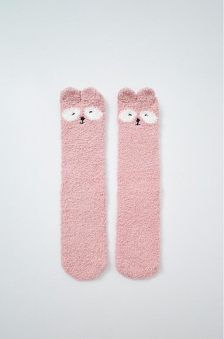Fluffy socks with dog design