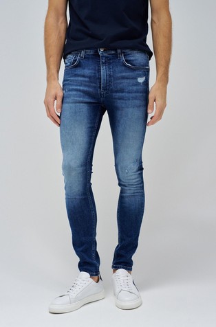Skinny fit jeans hlače z raztrganinami