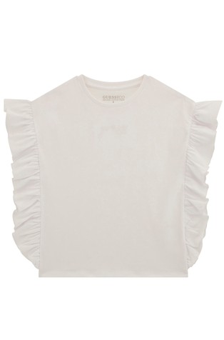 Bombažen crop top z naborki
