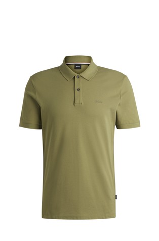 Organic-cotton polo shirt with embroidered logo