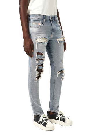 DIESEL Slim jeans hlače - D-Strukt 09B40 Modra - Medium Blue 2