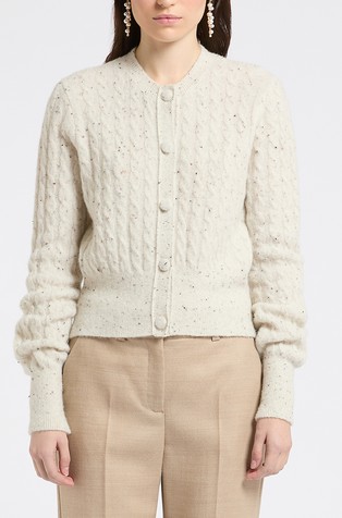 Cable knit cardigan