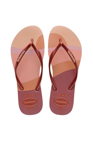 HAVAIANAS Slim Palette Glow japonke Roza - Ballet Rose 3