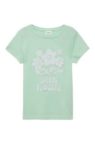 Loose fit majica s svetlečim potiskom