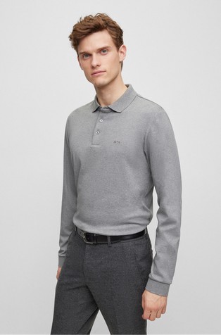 Organic-cotton polo shirt with embroidered logo