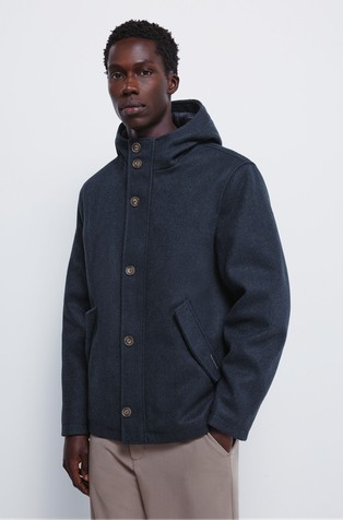 Wool-effect parka with Repreve filling