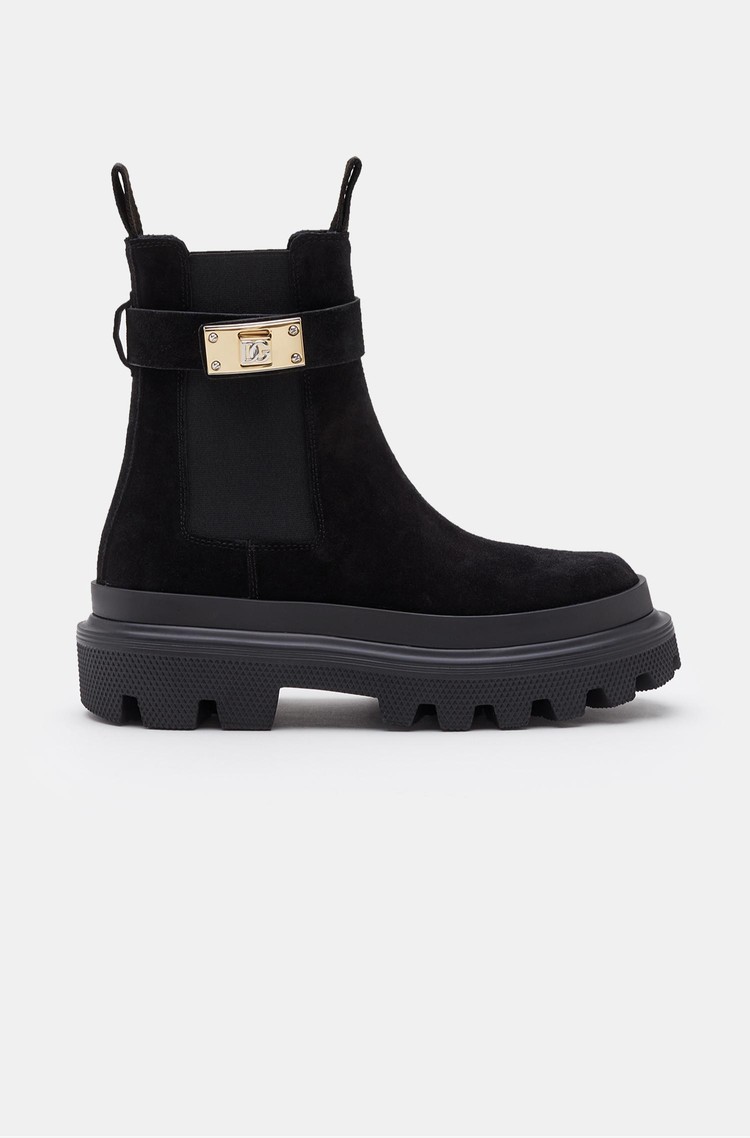 DOLCE &amp; GABBANA Suede ankle boots Black 