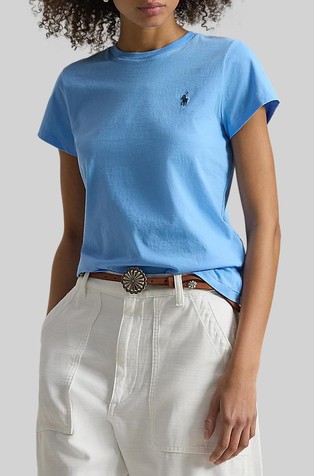Classic fit majica s kratkimi rokavi iz bombažnega jerseya