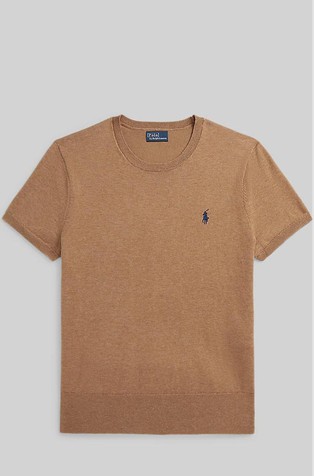 Pletena majica s kratkimi rokavi