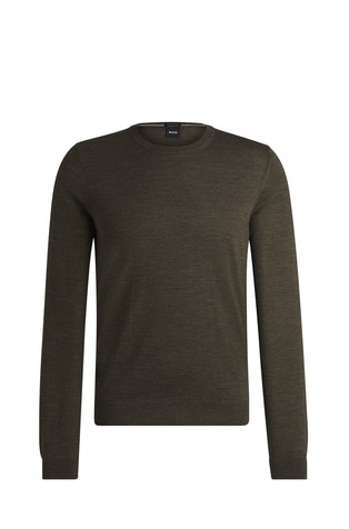 Virgin-wool sweater in a slim fit