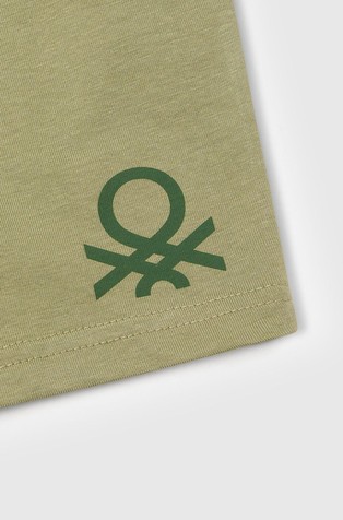 BENETTON Kratke hlače iz jersey tkanine Zelena - Olive Green 3