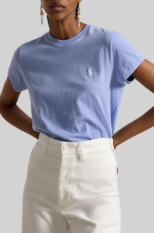 Classic fit majica s kratkimi rokavi iz bombažnega jerseya