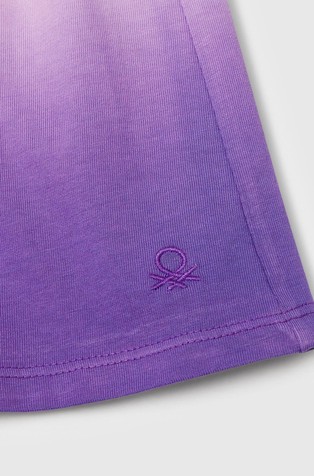 BENETTON Dip-dye bombažne kratke hlače Škrlatna - Purple 3