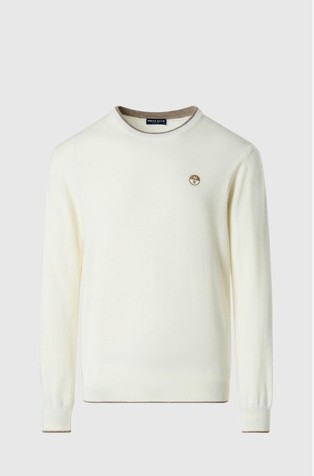 Wool-blend crew-neck sweater