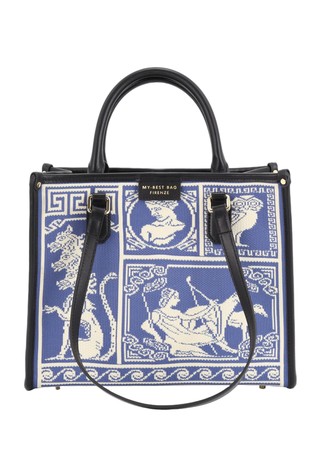 Patterned canvas tote