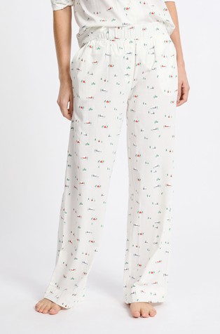 Pryska Cotton Pyjama Trousers with Motifs