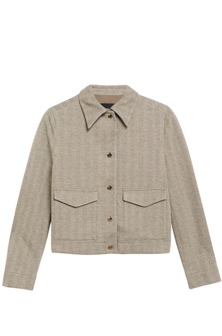 Jacket with a herringbone pattern