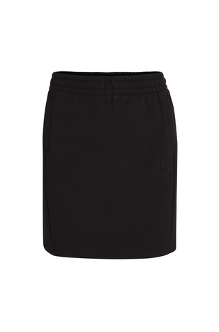 Short skirt with hidden drawcord