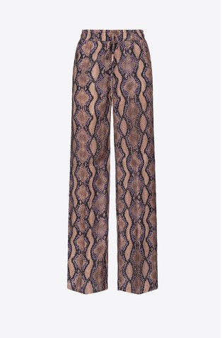 Palazzo trousers with snake motif