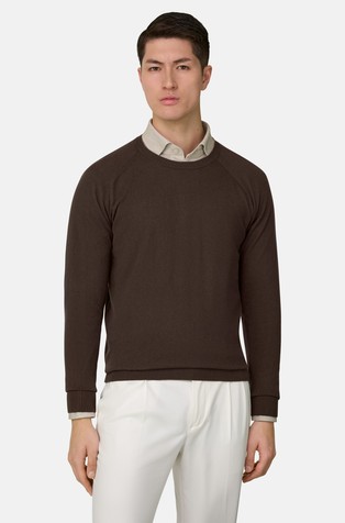 Cotton, Silk and Cashmere Crew Neck Jumper