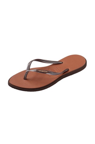 HAVAIANAS Slim Point japonke Rjava - Dark Brown 3