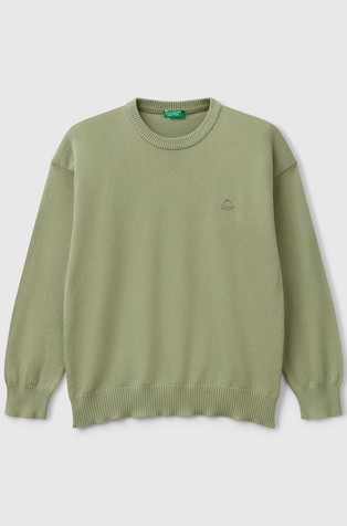 Sweater in pure cotton with logo