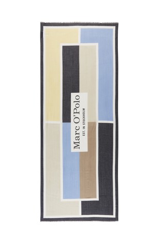 MARC O'POLO Scarf with all-over print with cotton and modal Multi 2