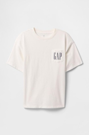 GAP Gap logo majica s kratkimi rokavi za dečke Bela - New Off White 4