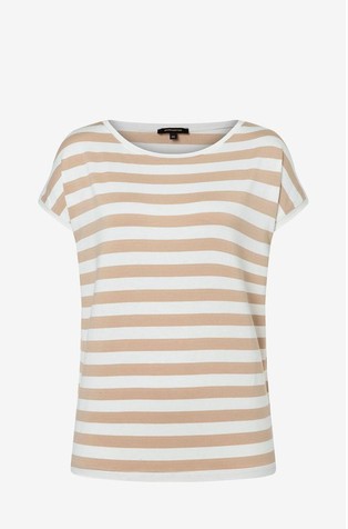 Striped T-shirt in stretch viscose
