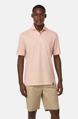 Cotton-linen Piqué Polo Shirt